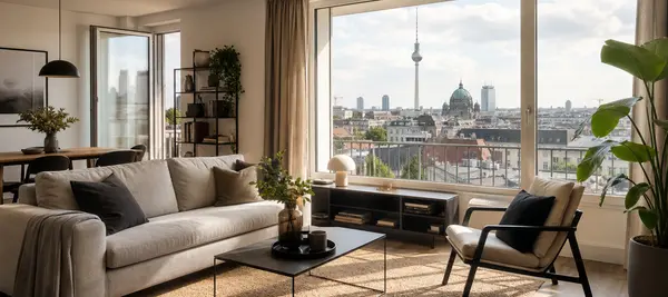 Bright furnished Berlin apartment